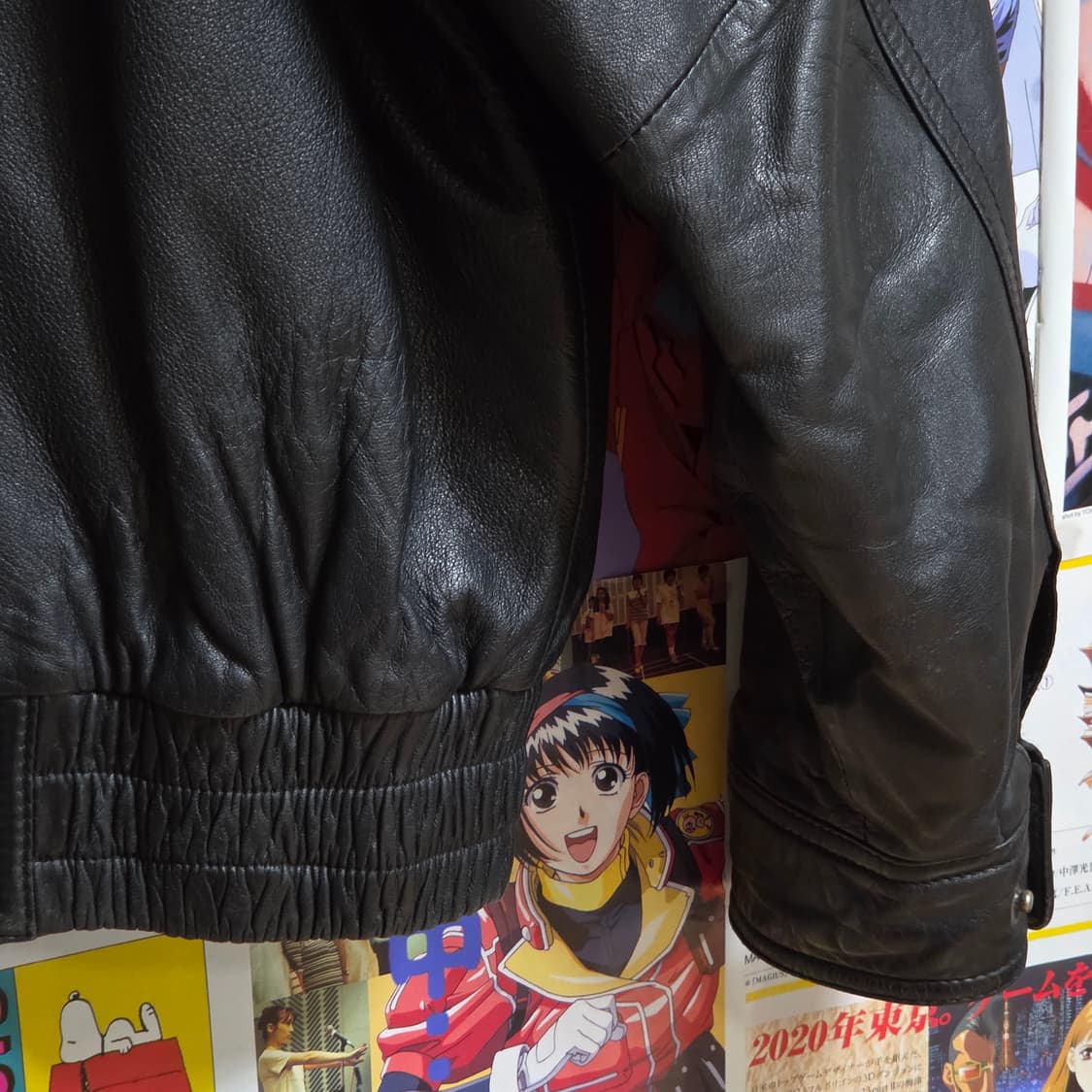 빈티지 버튼 누빔 양가죽 블랙 봄버 자켓 상품이미지8