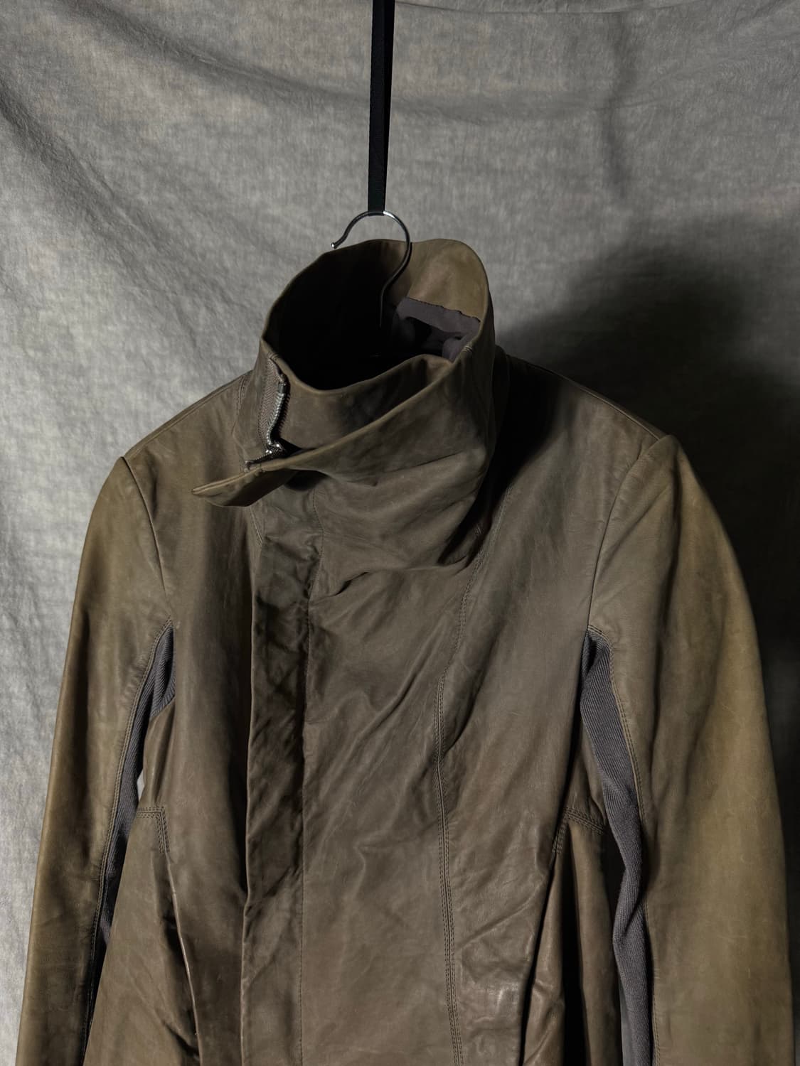 Rick Owens High Neck Leather Jacket 상품이미지4