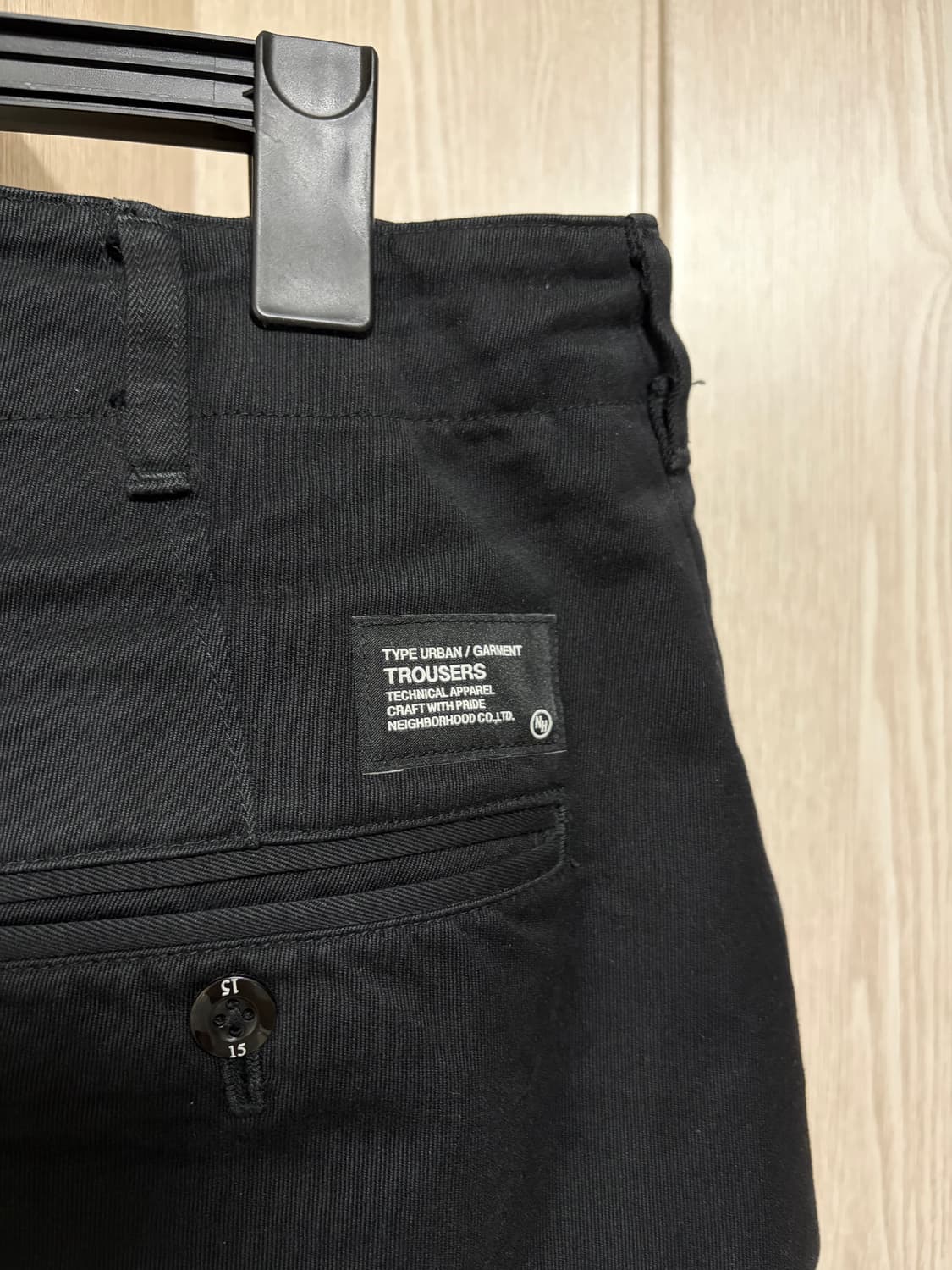네이버후드 23SS 클래식핏 치노팬츠 블랙 M 상품이미지8