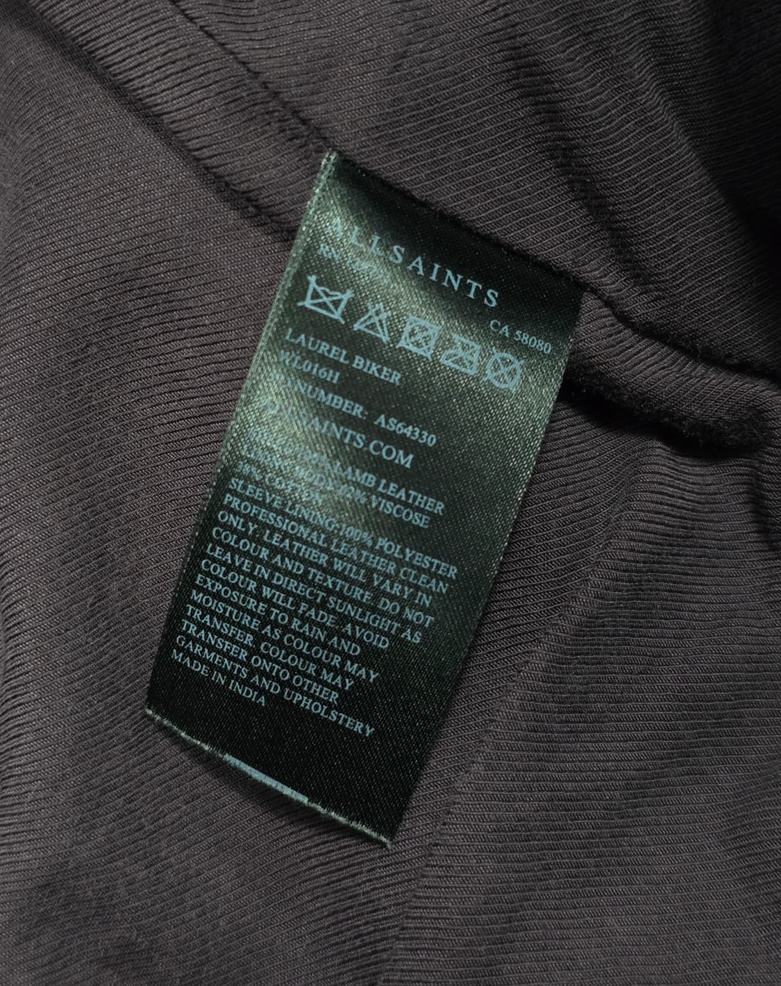Allsaints 올세인츠 블랙 램스킨 라이더 자켓 상품이미지8
