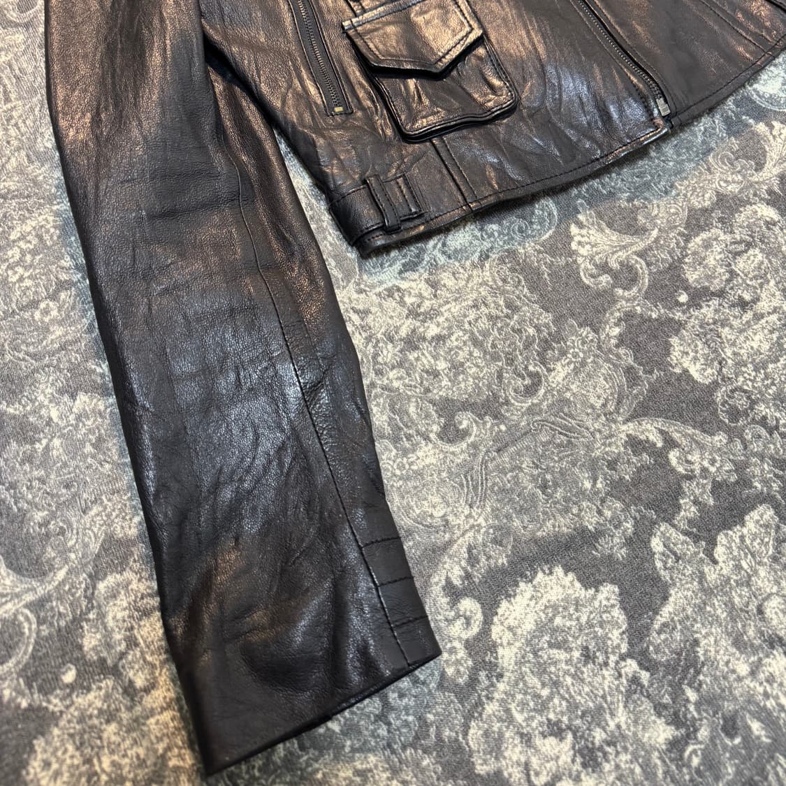 크럽 램스킨 라이더 자켓 상품이미지5