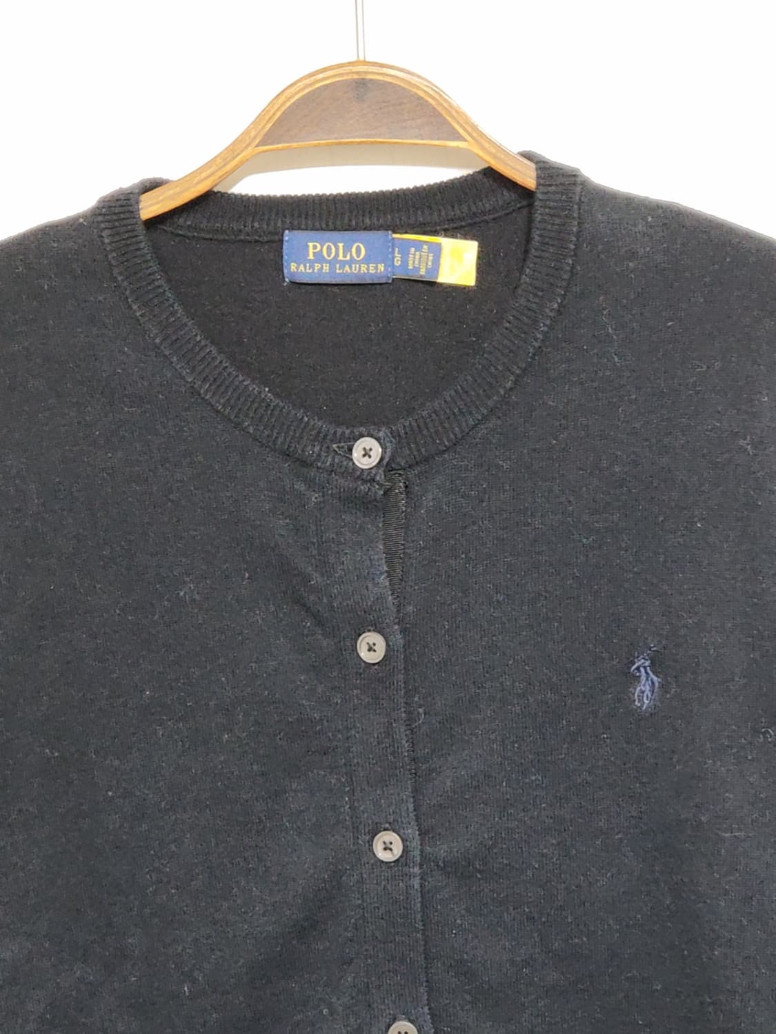 (L) 랄프로렌 폴로 가디건 블랙 라운드 기본로고  상품이미지2
