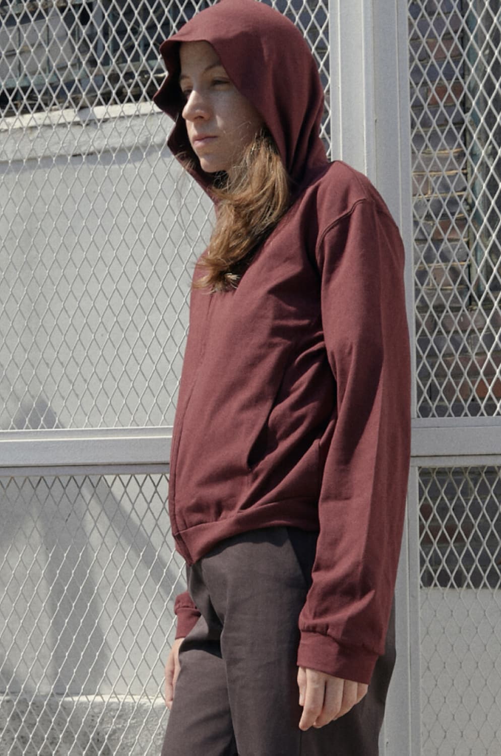 [008] lounge hoodie zipup burgundy 상품이미지1