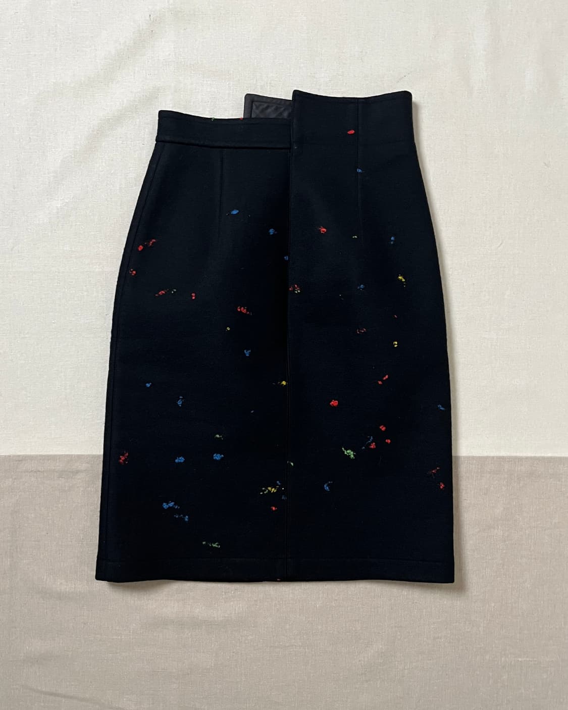 80s 꼼데가르송 네프 멜튼 울 스커트 comme des garcons 상품이미지2