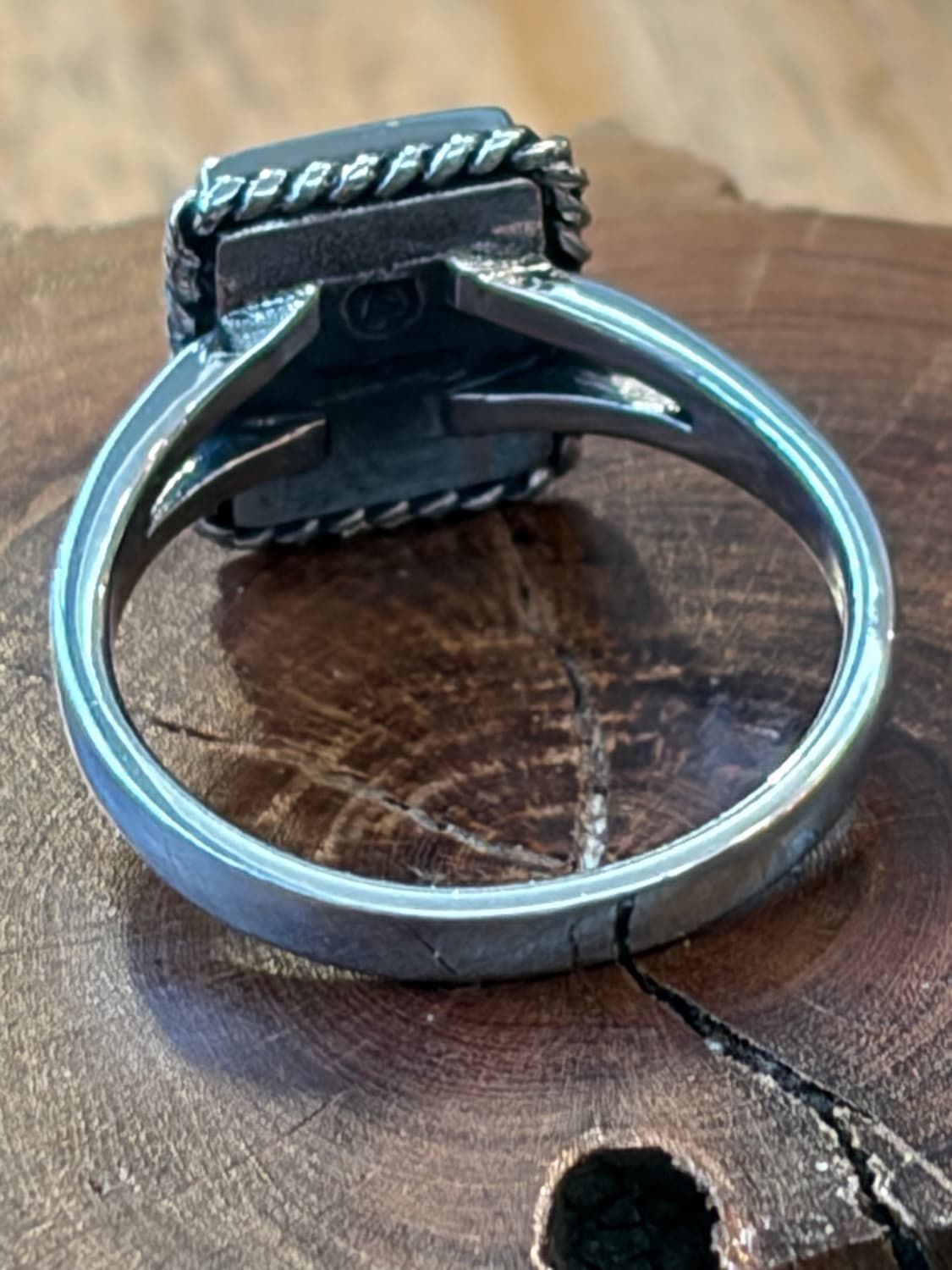 ✦ Silver 925 내추럴 스톤 스퀘어 링 상품이미지6