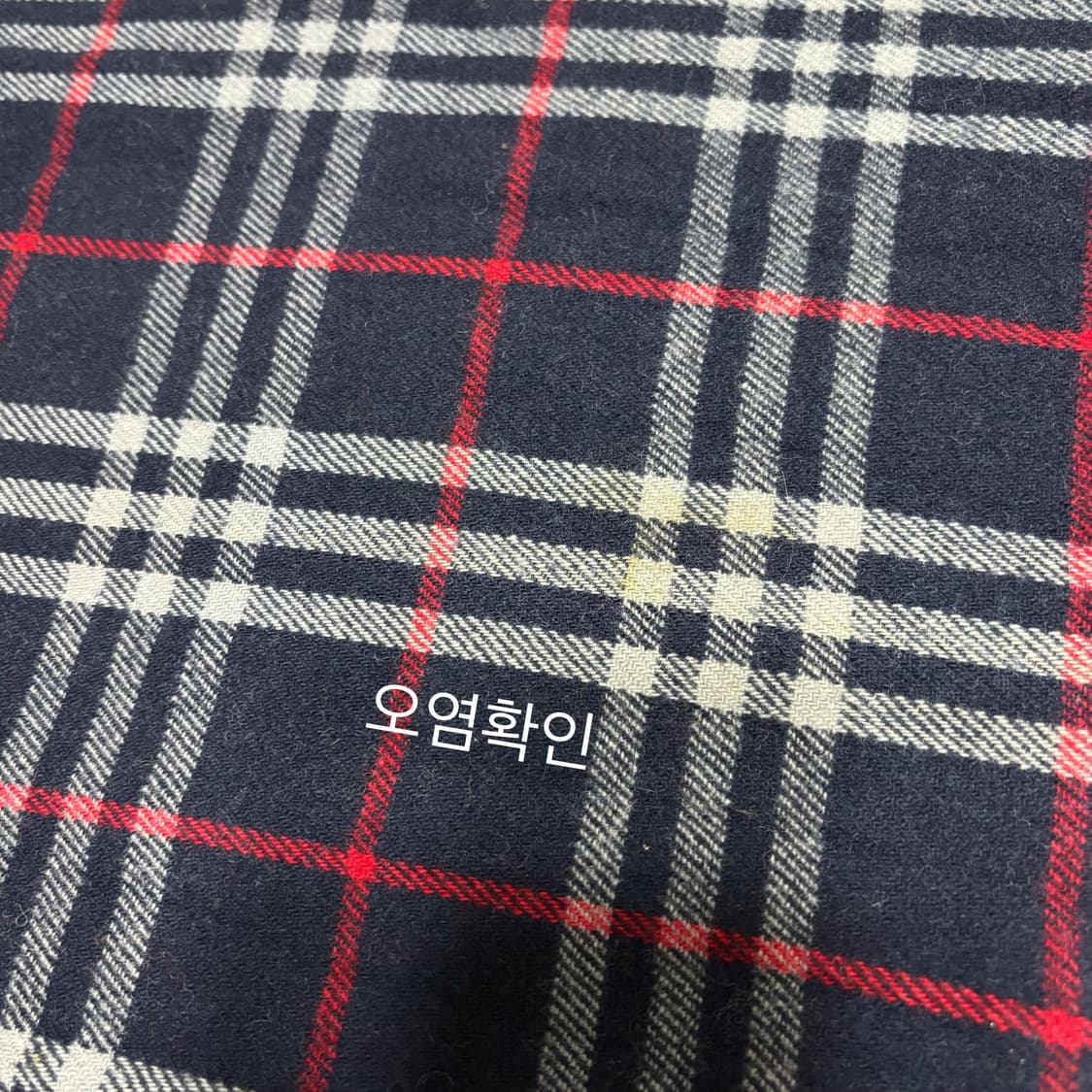 [택포,램스울100] 버버리 노바체크 네이비 머플러 목도리 [A-] 상품이미지3