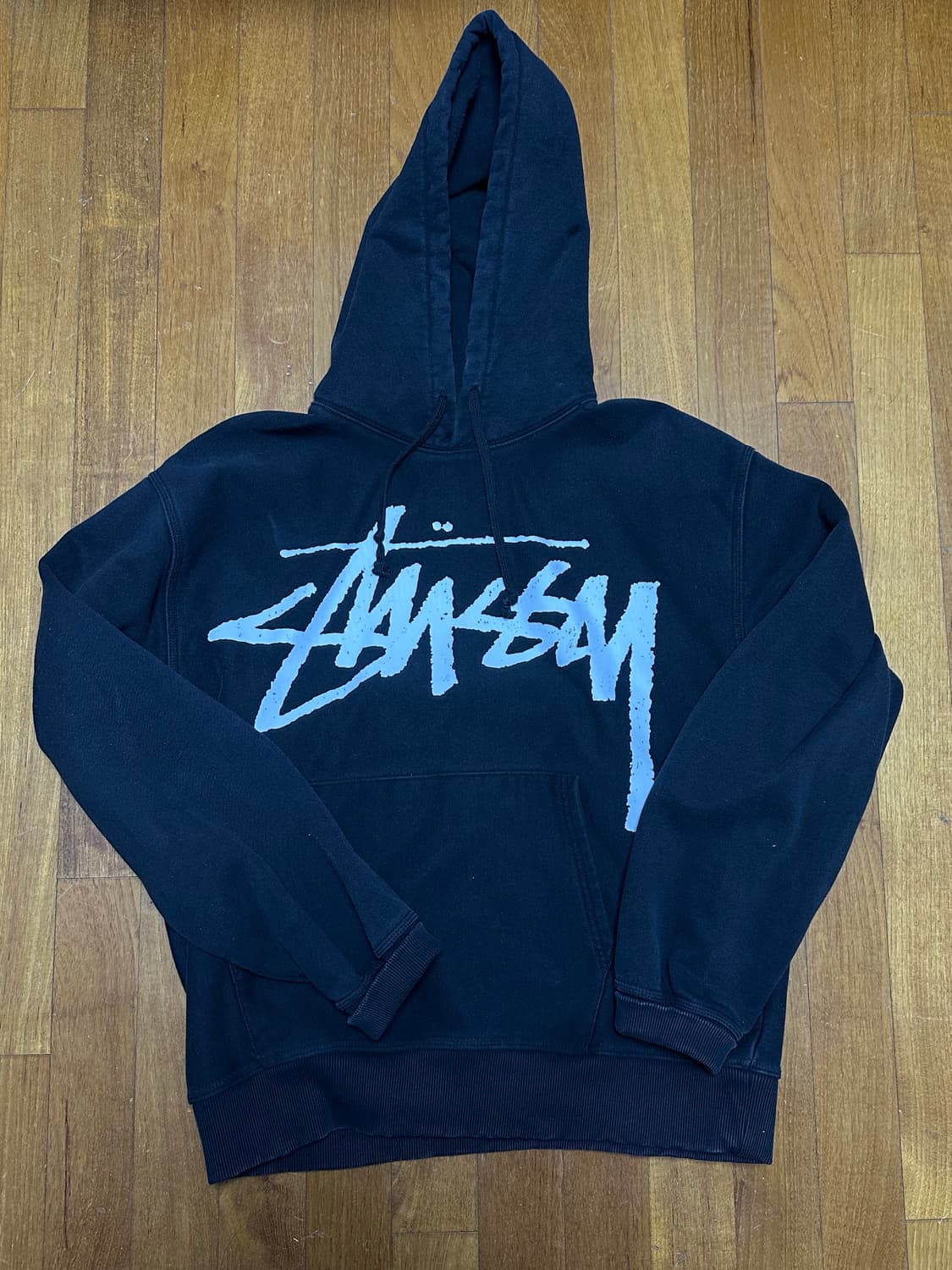 스투시 빅 스탁 후드 블랙 XL  상품이미지1