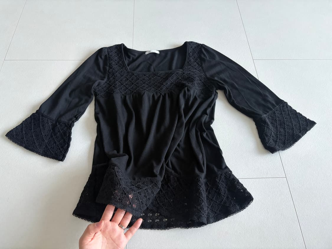 vintage lace square neck top 상품이미지2