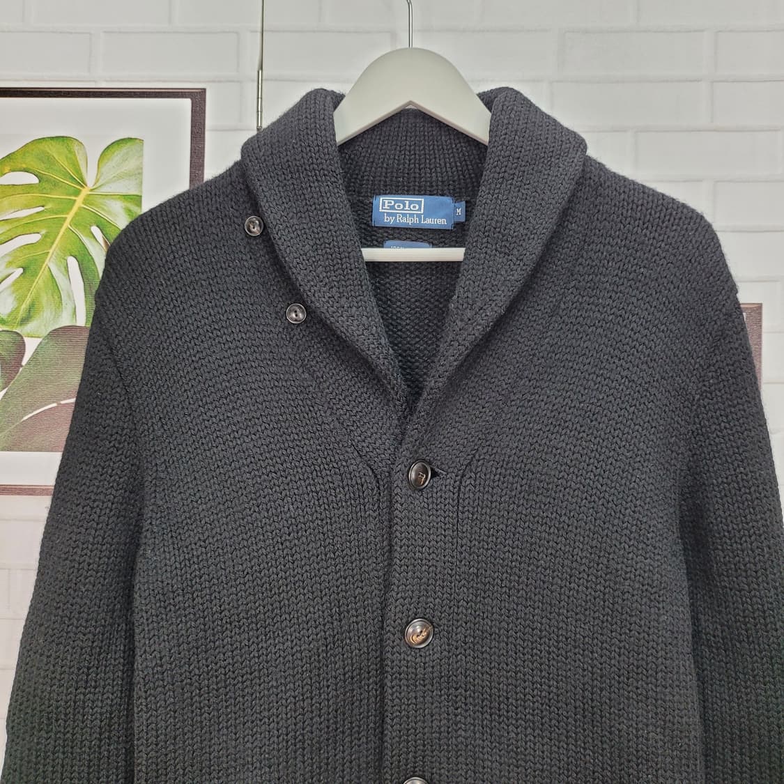 폴로랄프로렌 울100% 숄카라 니트 가디건 M사이즈 상품이미지2