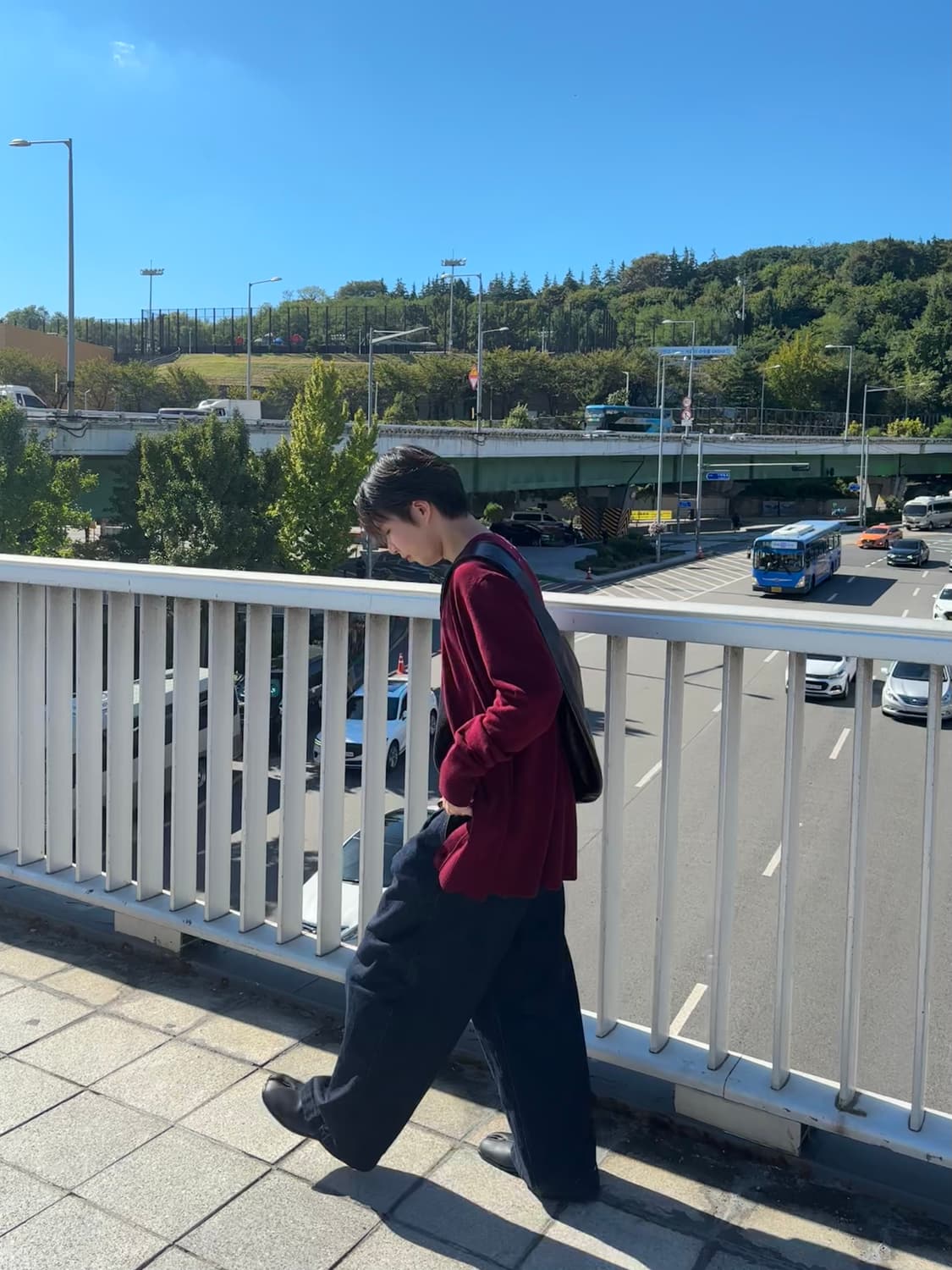 메종 마르지엘라 버건디 울 가디건 상품이미지6