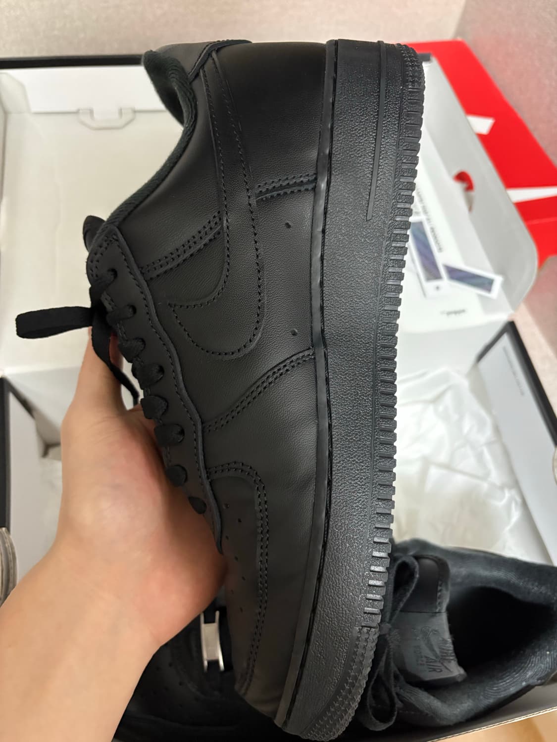 나이키 에어 포스 1 로우 슈프림 블랙 270mm 상품이미지8