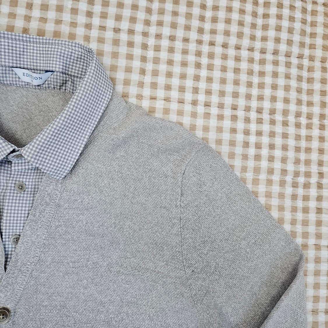 에디션 레이어드 가디건형 니트티 남자100 상품이미지3