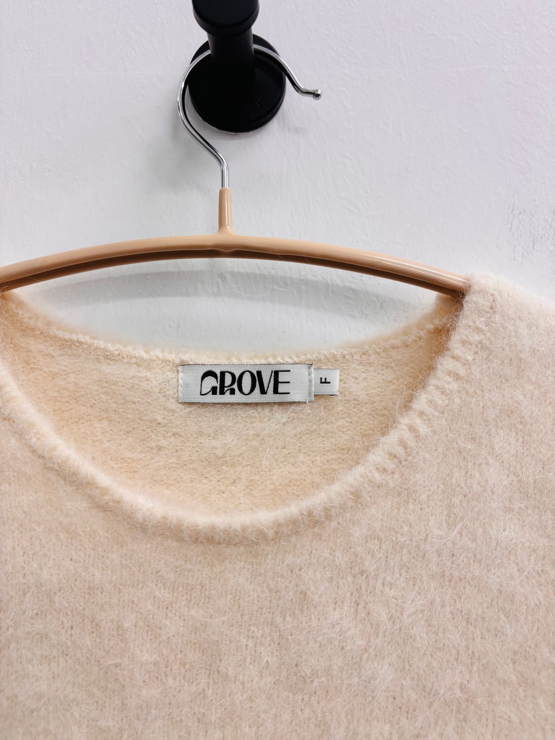 그로브(GROVE) 마리안 퍼프 소매 알파카 니트 아이보리 상품이미지4