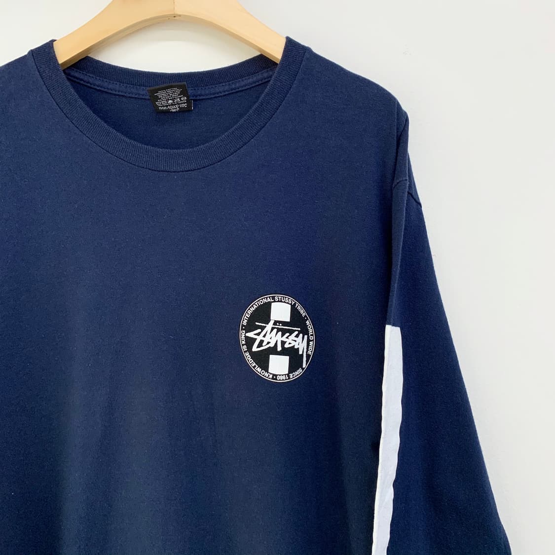 스투시 인터네셔널 백프린팅 네이비 롱슬리브 상품이미지4