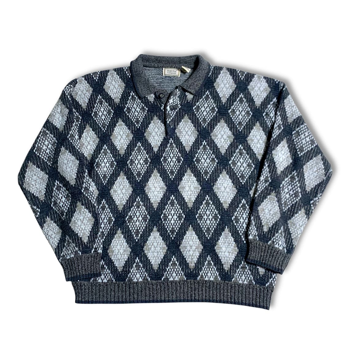 [XL] 90s Bugle Boy Argyle Knit  Sweater 상품이미지1