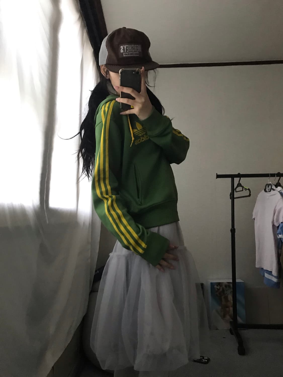 아디다스 00s 연두 후드져지 상품이미지4
