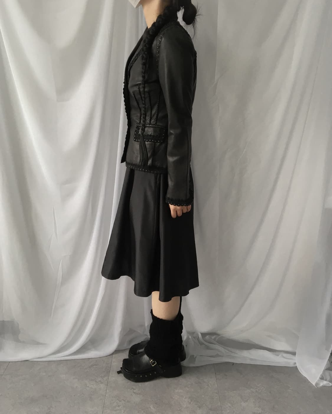 Stud point leather jacket 상품이미지6