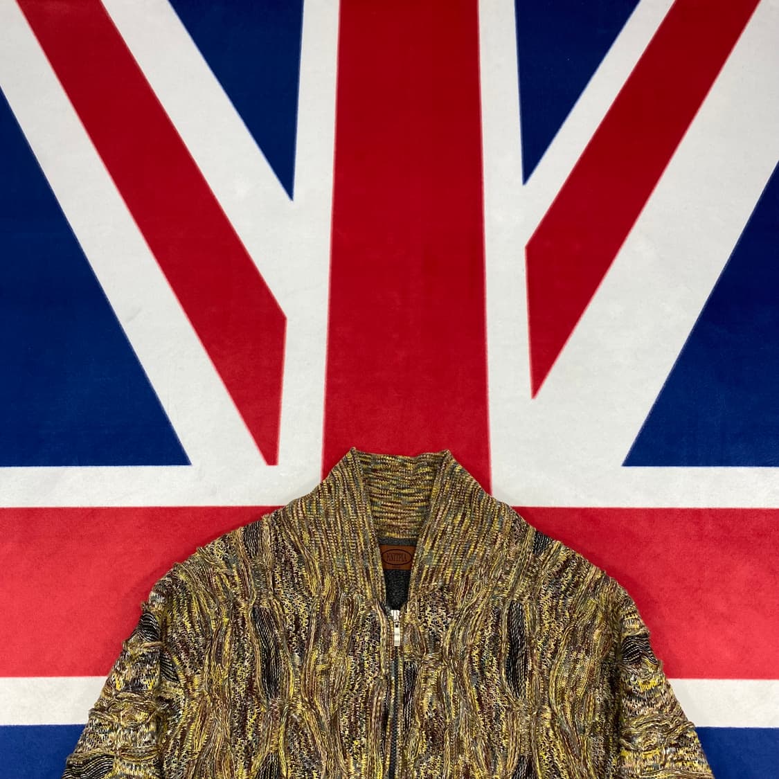 빈티지 케이블 니트자켓 실측L  상품이미지2