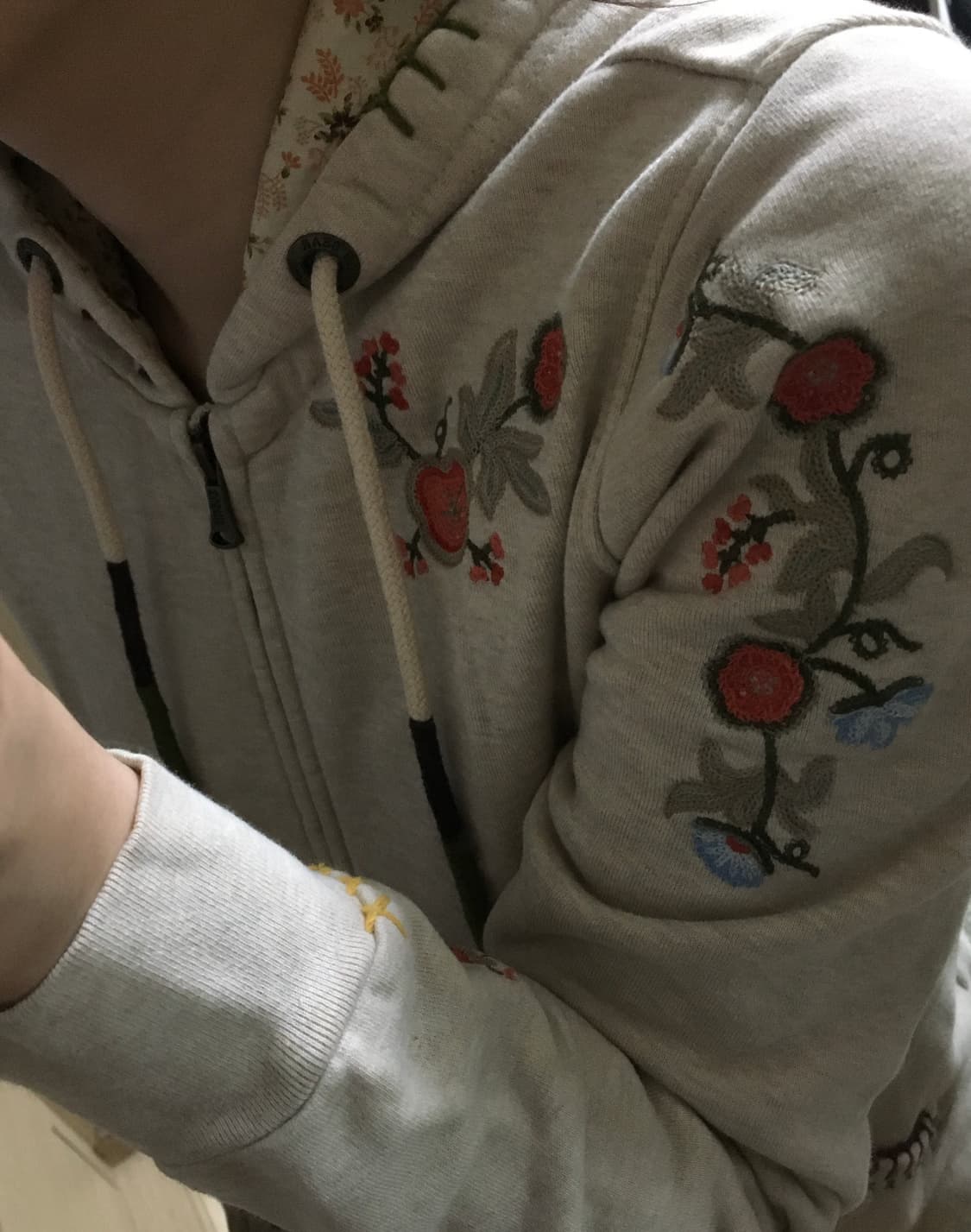 빈티지 자수 후드집업 상품이미지1