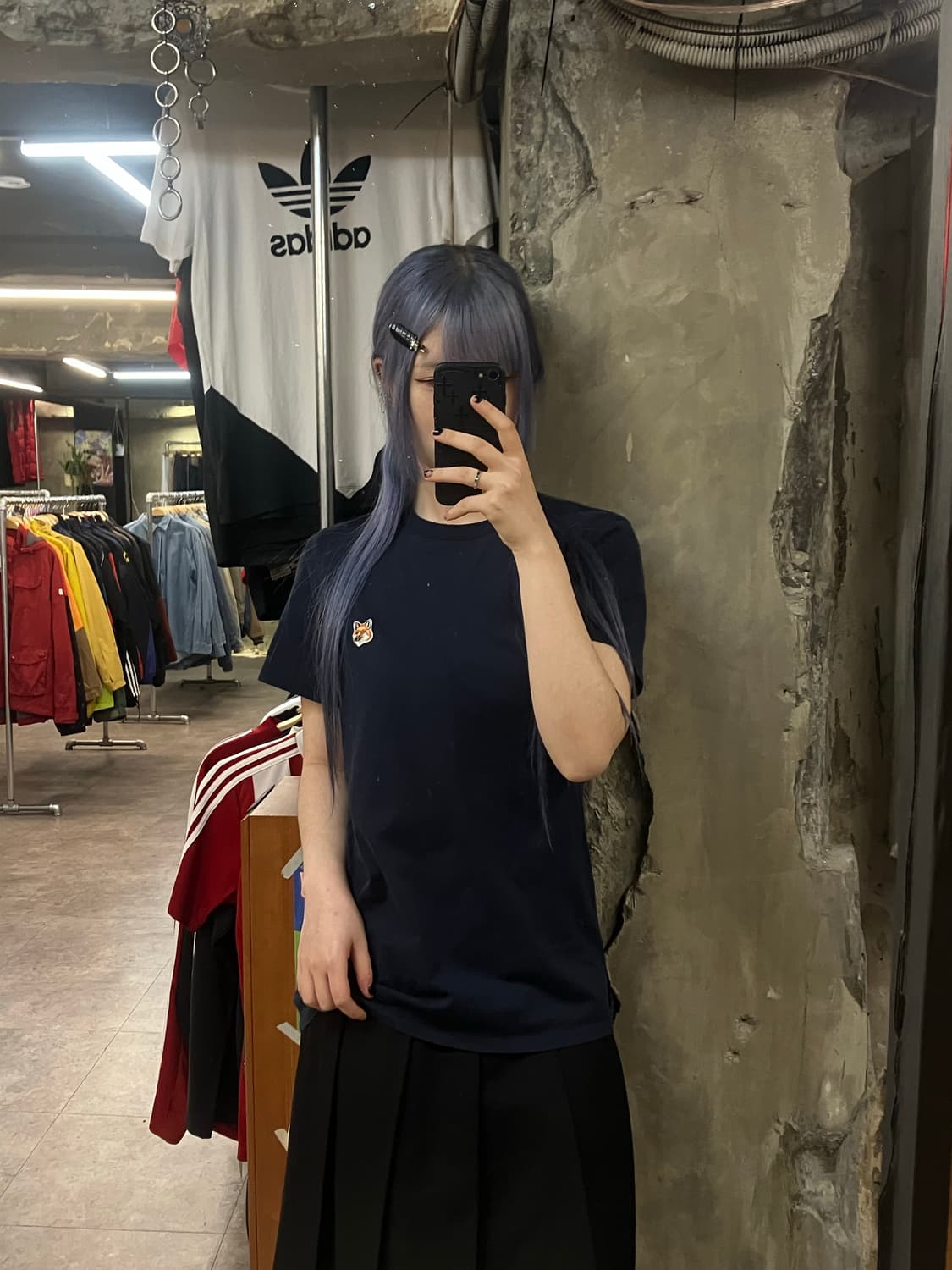 메종키츠네 반팔 티셔츠 네이비 XS #csz2330 상품이미지2