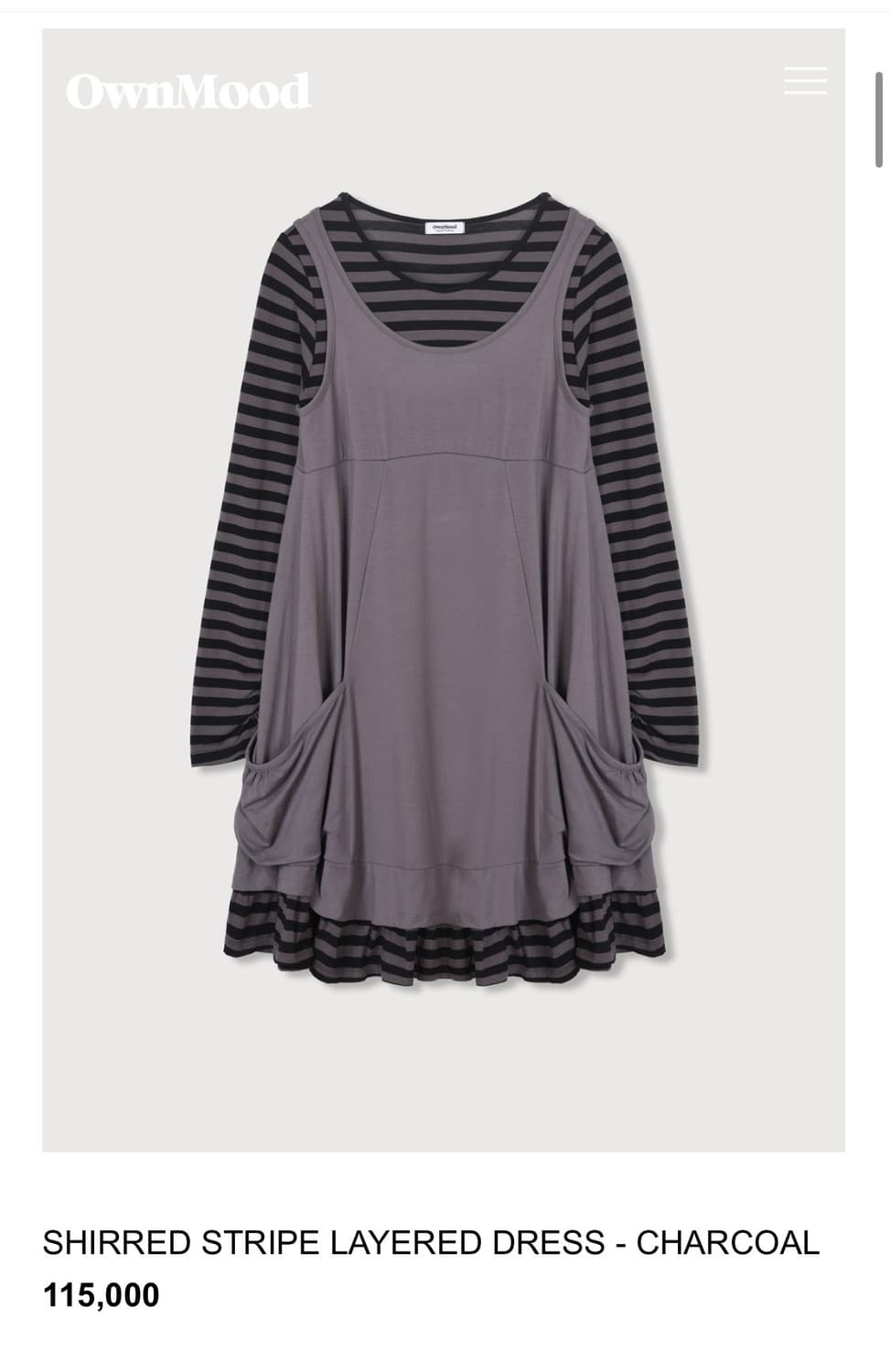 ownmood 온무드 레이어드원피스 상품이미지1