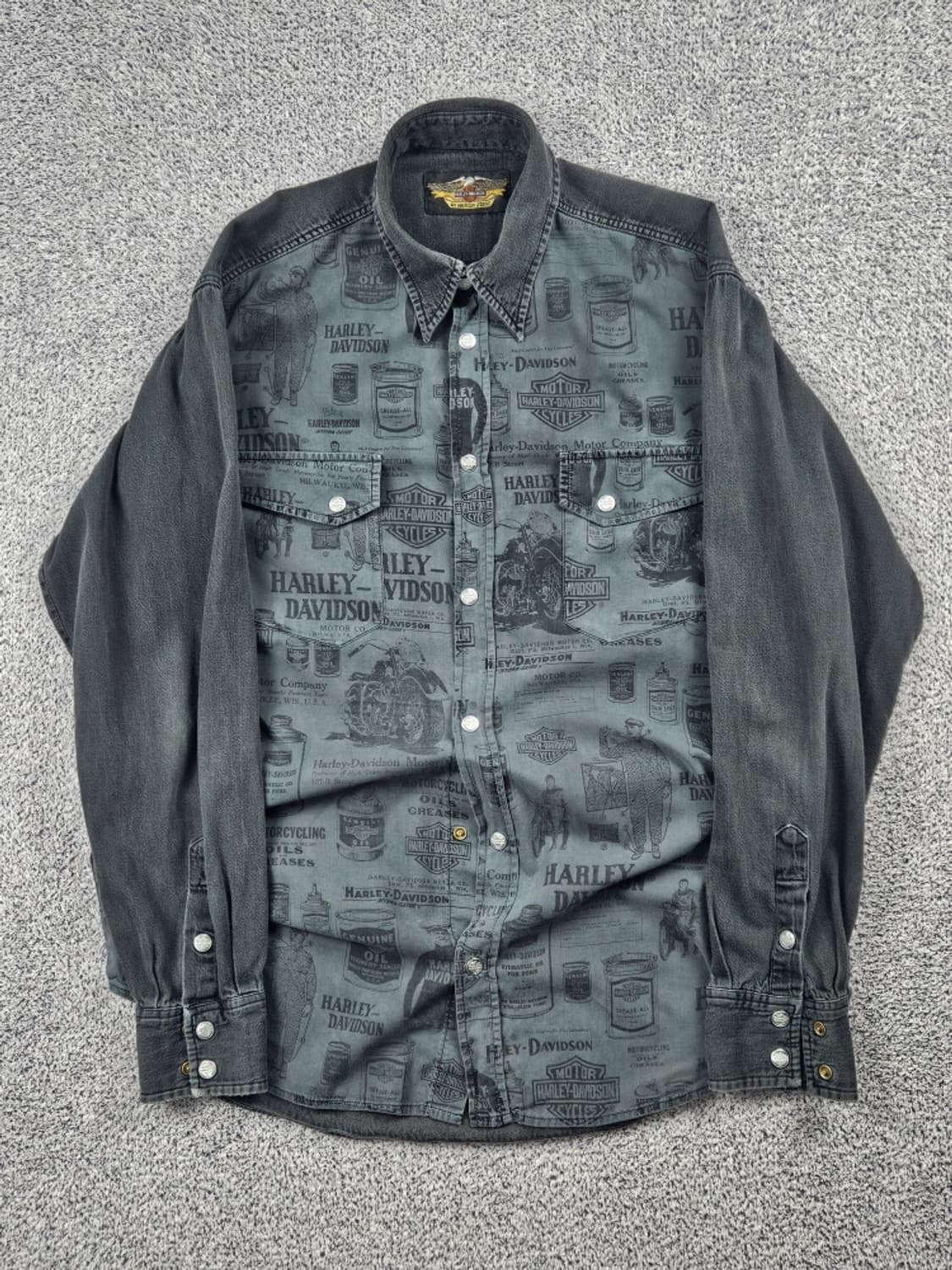 MADE IN ITALY 할리데이비슨 패턴 셔츠 ( L ) / 10473 상품이미지2