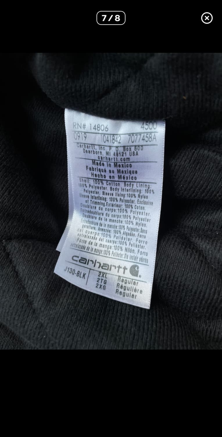 칼하트 J130 blk XXL 상품이미지7