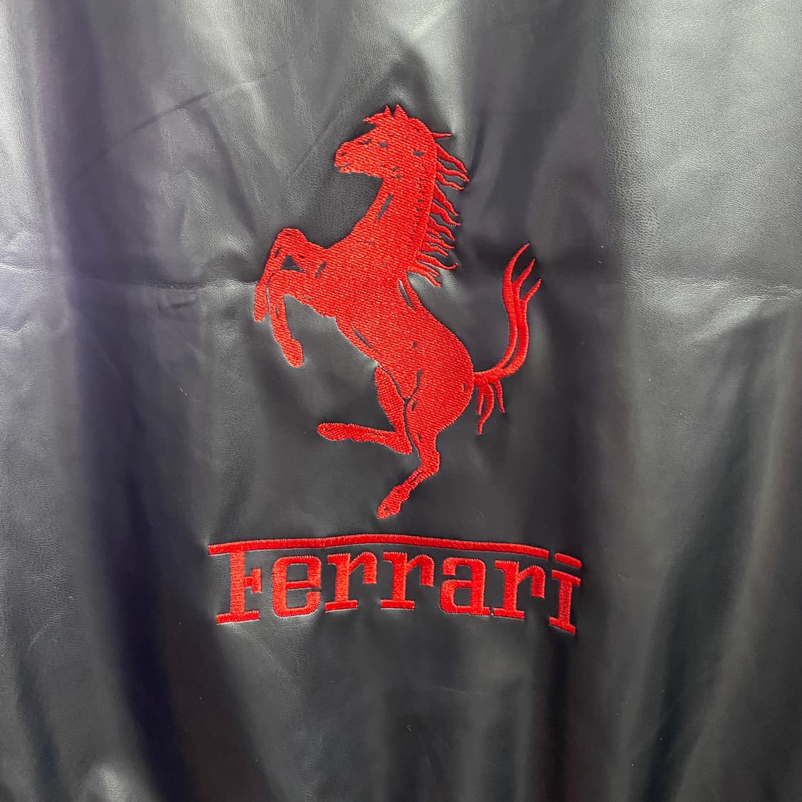 페라리 F1 자수로고 레드 레더자켓 B3700 상품이미지5
