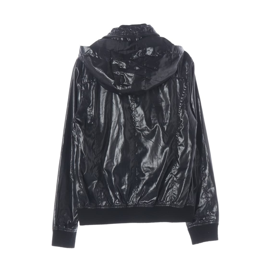 EDWIN 유광 블랙 후드 집업 자켓 S 상품이미지2