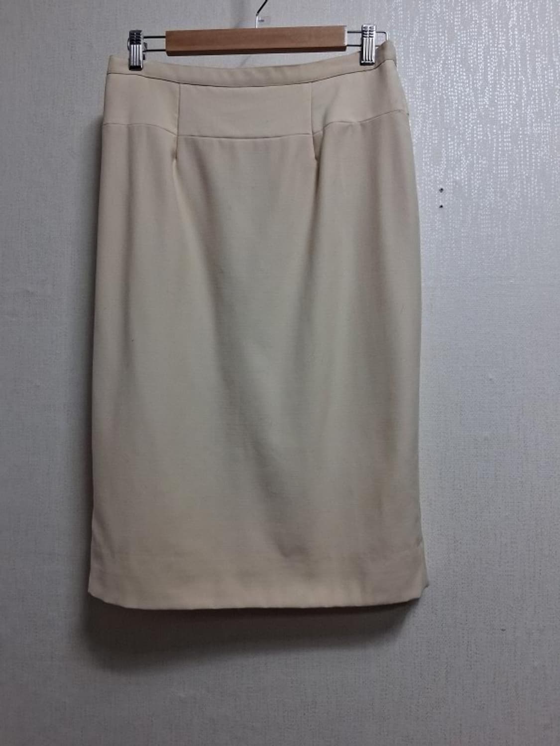 일본빈티지 제니 GENNY 100% 아이보리 순모스커트 허리 27 28  상품이미지1