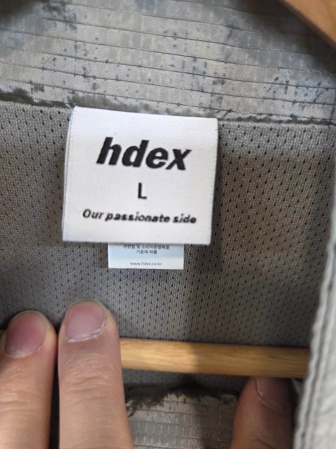 에이치덱스 메탈 컬러 빅로고 바람막이 집업자켓 L 오버핏  상품이미지3