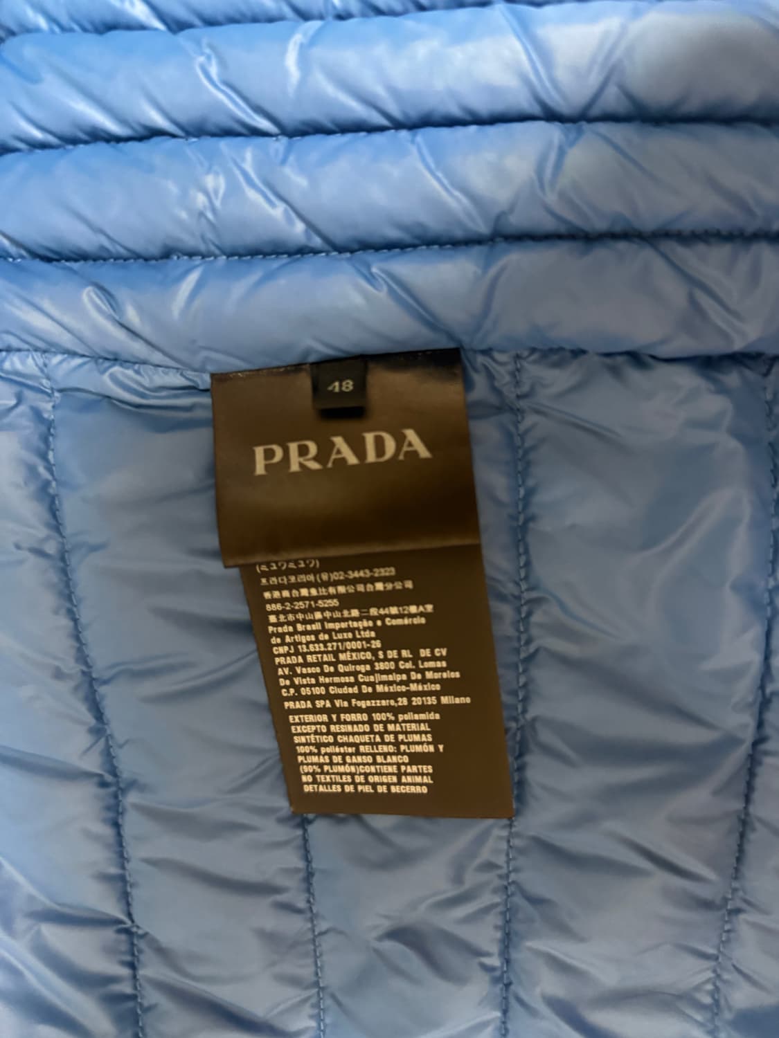 프라다 블랙/블루 패딩 점퍼 상품이미지3