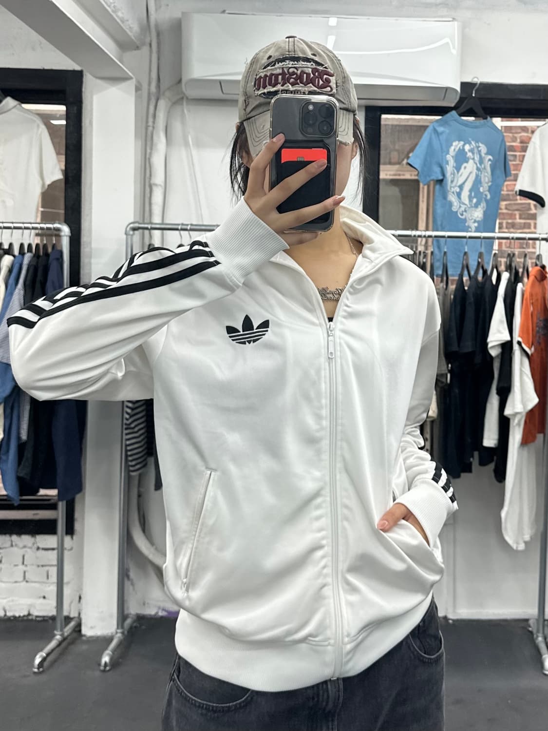 아디다스 구 파이어버드 화이트 져지 상품이미지2