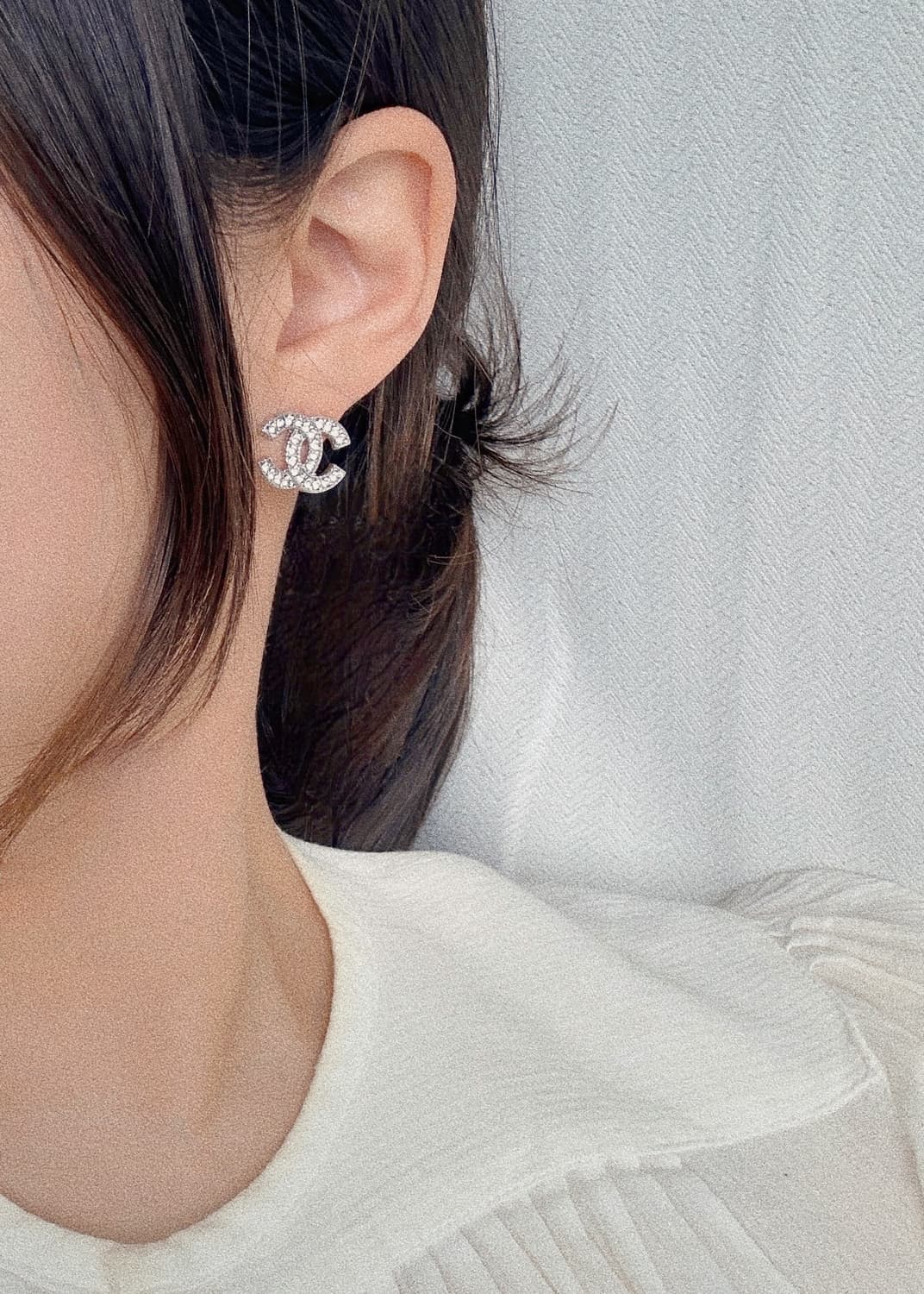 샤넬 브릴리언트 CC로고 업사이클링 귀걸이(미듐) 상품이미지7