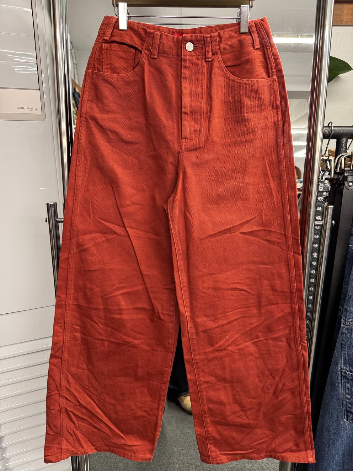 japanese vintage red card 와이드팬츠 상품이미지1