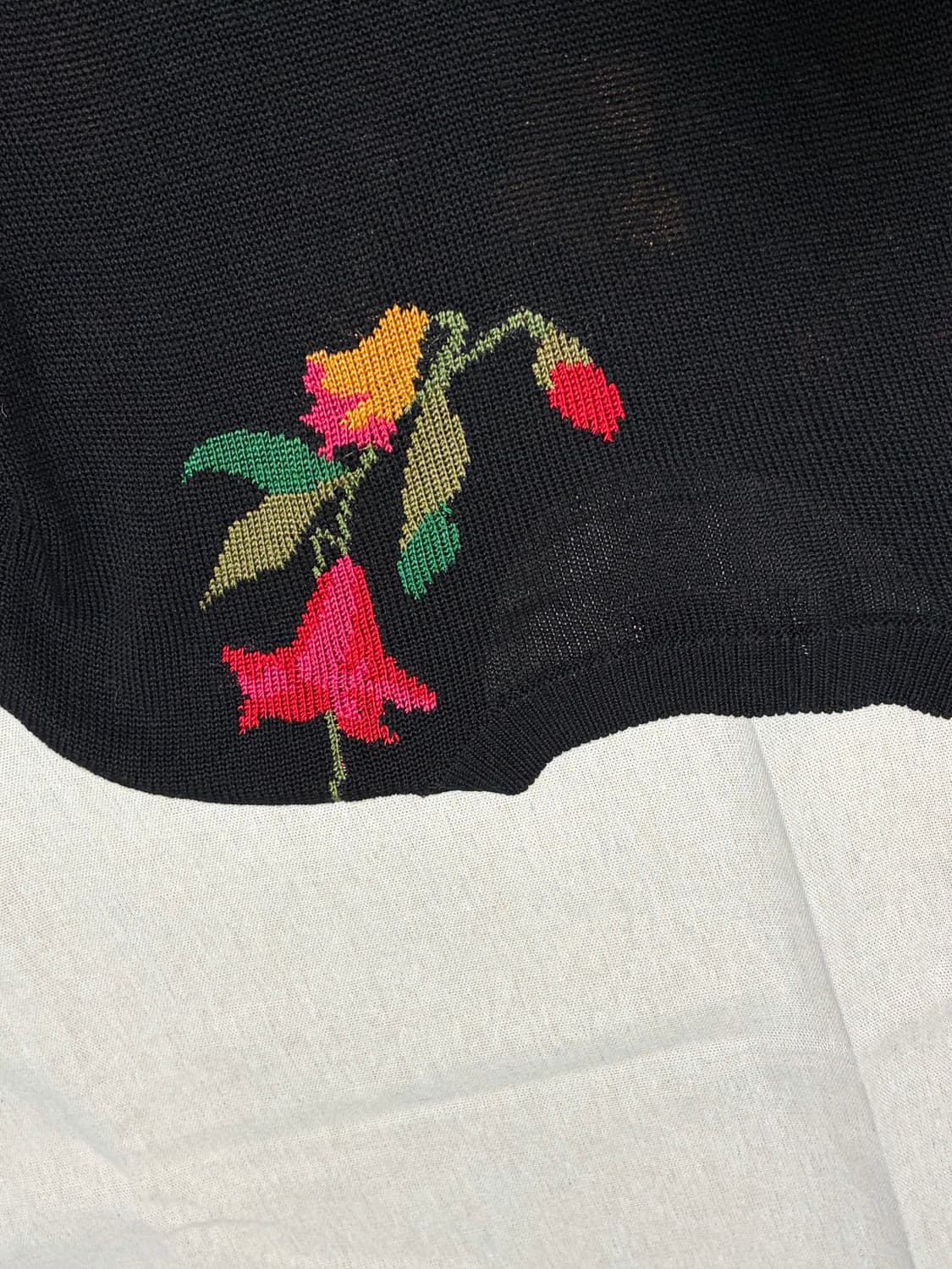 [일본빈티지] 플로럴 꽃 반팔 니트 상품이미지5