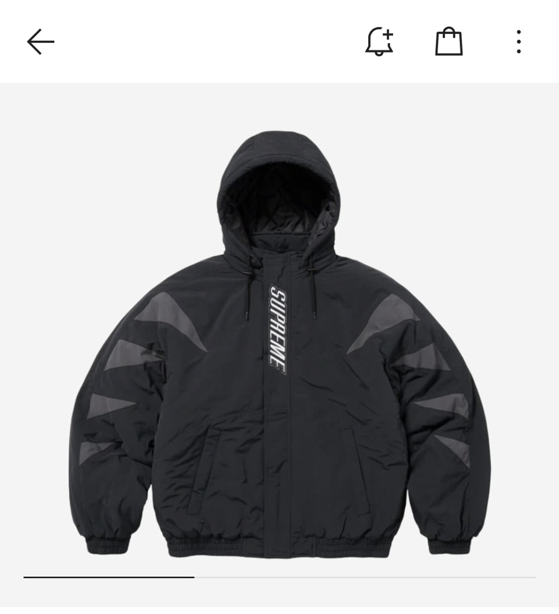 슈프림 와일드캣 사이드라인 퍼퍼 자켓 블랙 상품이미지7
