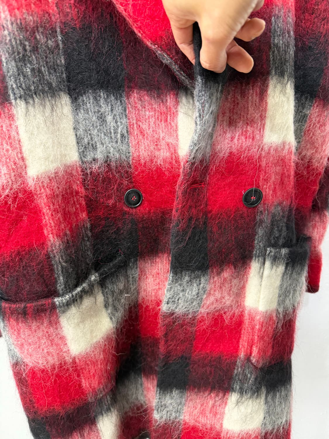 매장판정품) berenice 베르니스 레드 체크 자켓 36 상품이미지4