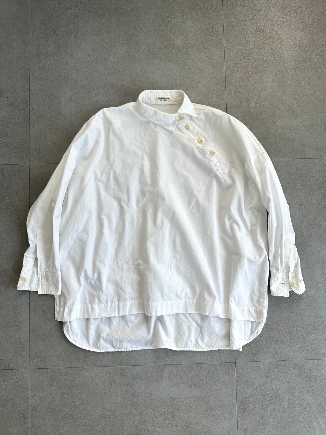 Yohji Yamamoto 비대칭 버튼 셔츠 상품이미지1