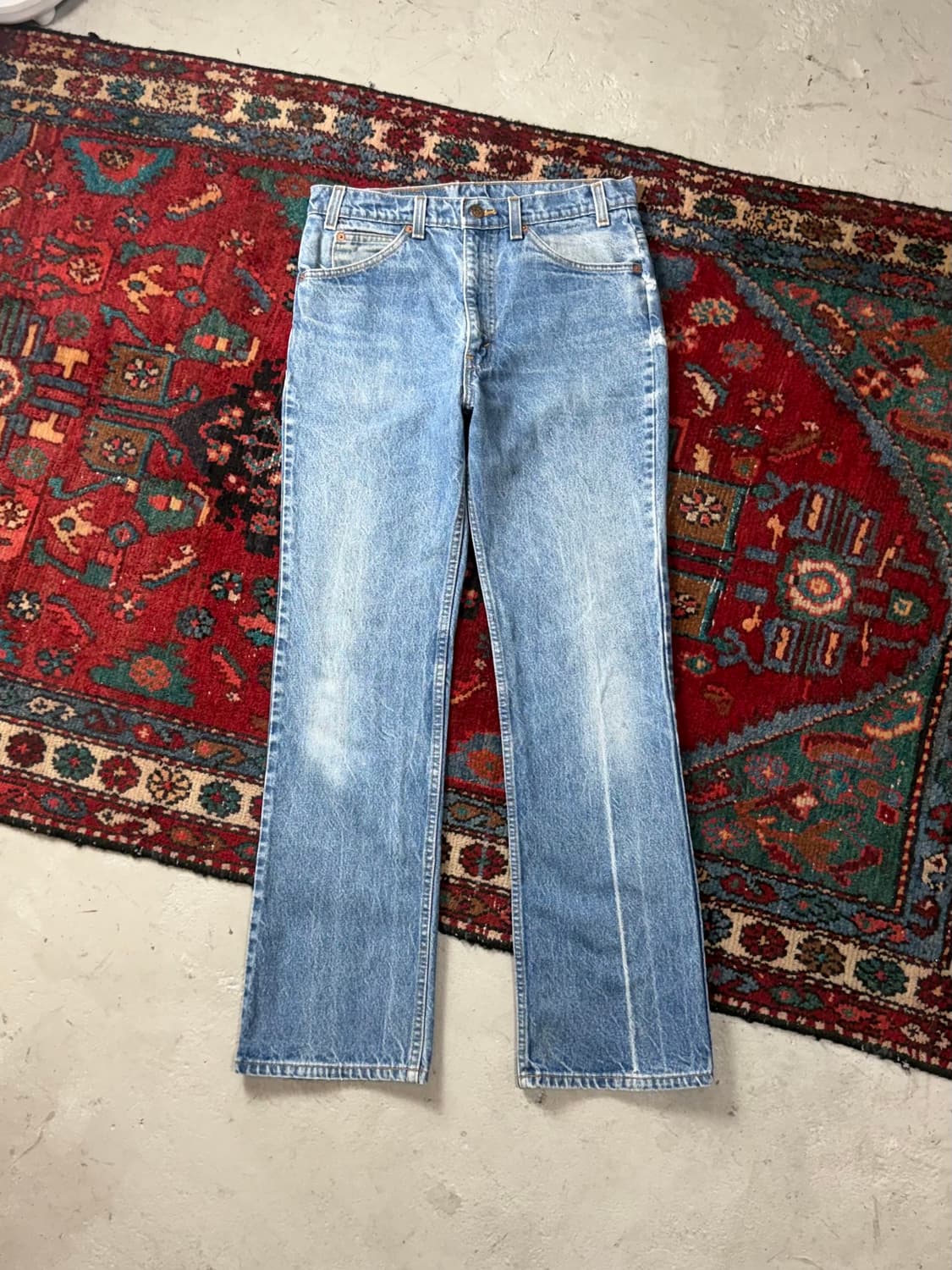 90's USA Made 빈티지 리바이스 517 오렌지탭 부츠컷 데님 상품이미지1