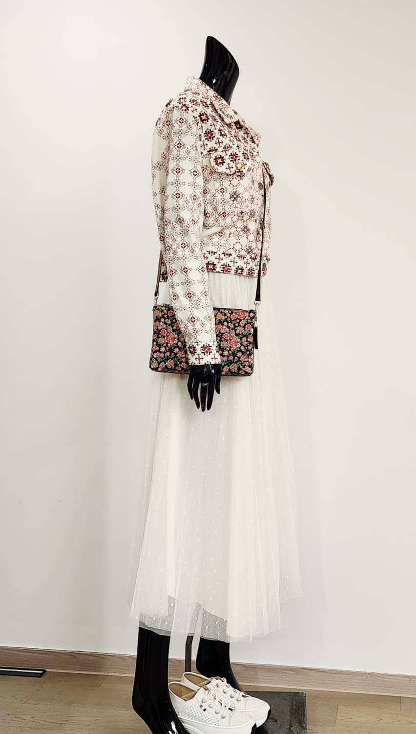 패턴 데님 자켓  상품이미지3