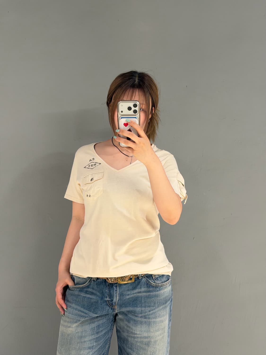 Avirex minimal design pocket t-shirt 상품이미지2