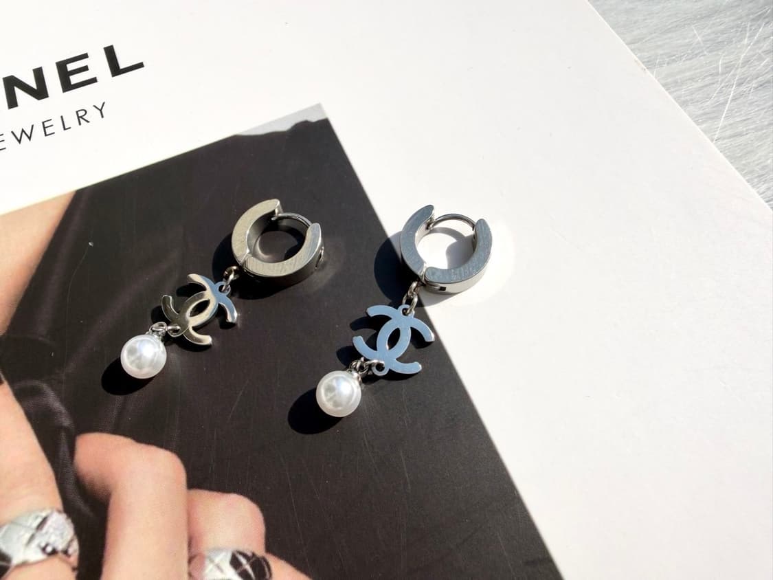 샤넬 링 실버 드롭 진주 이어링 상품이미지6