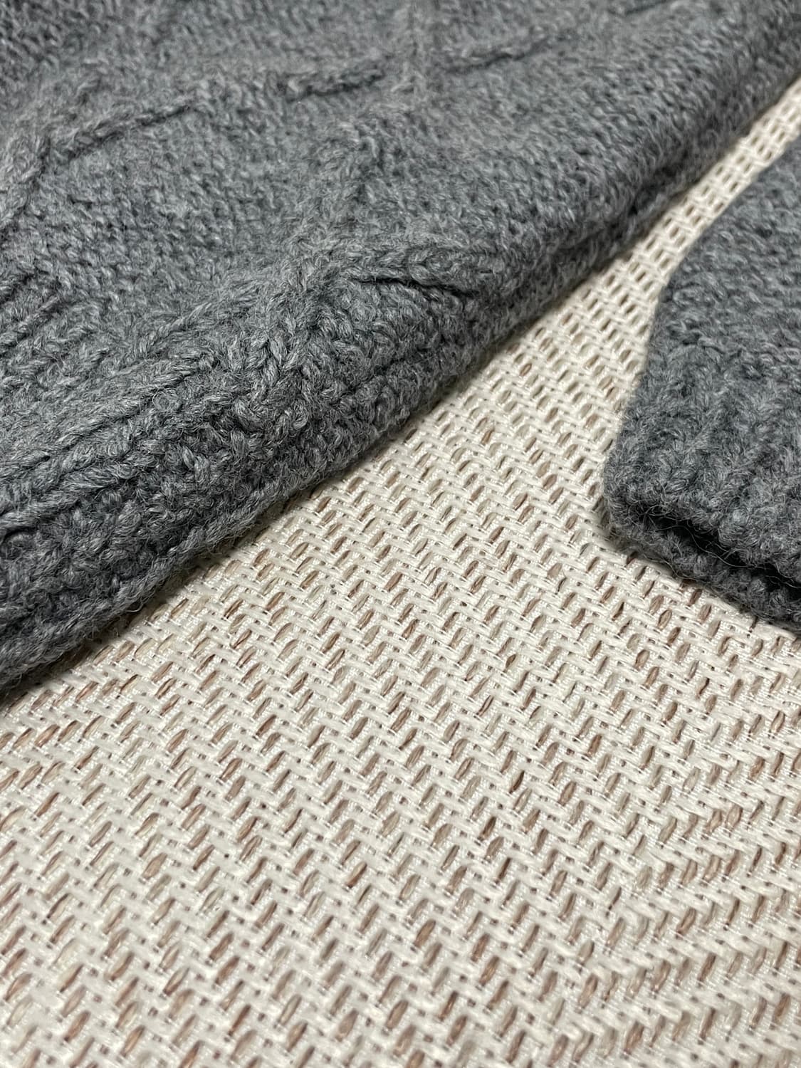 빈티지 핸드메이드 헤비 그레이 니트 J03513 상품이미지4