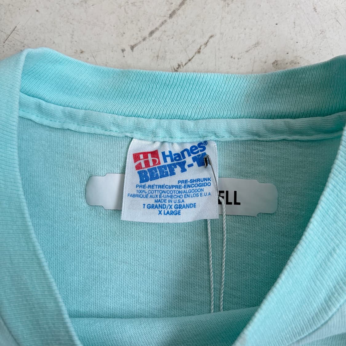 90s USA 빈티지 헤인즈 싱글스티치 반팔티 XL 상품이미지7