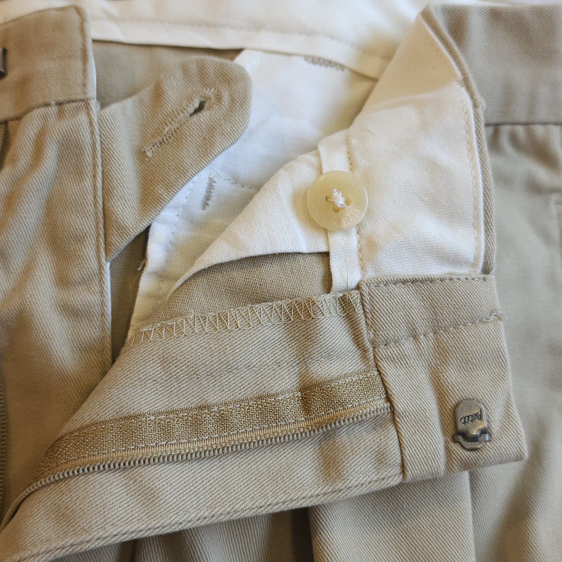 90s 폴로 치노팬츠 베이지 usa 패브릭 헤비코튼 34x32 상품이미지9