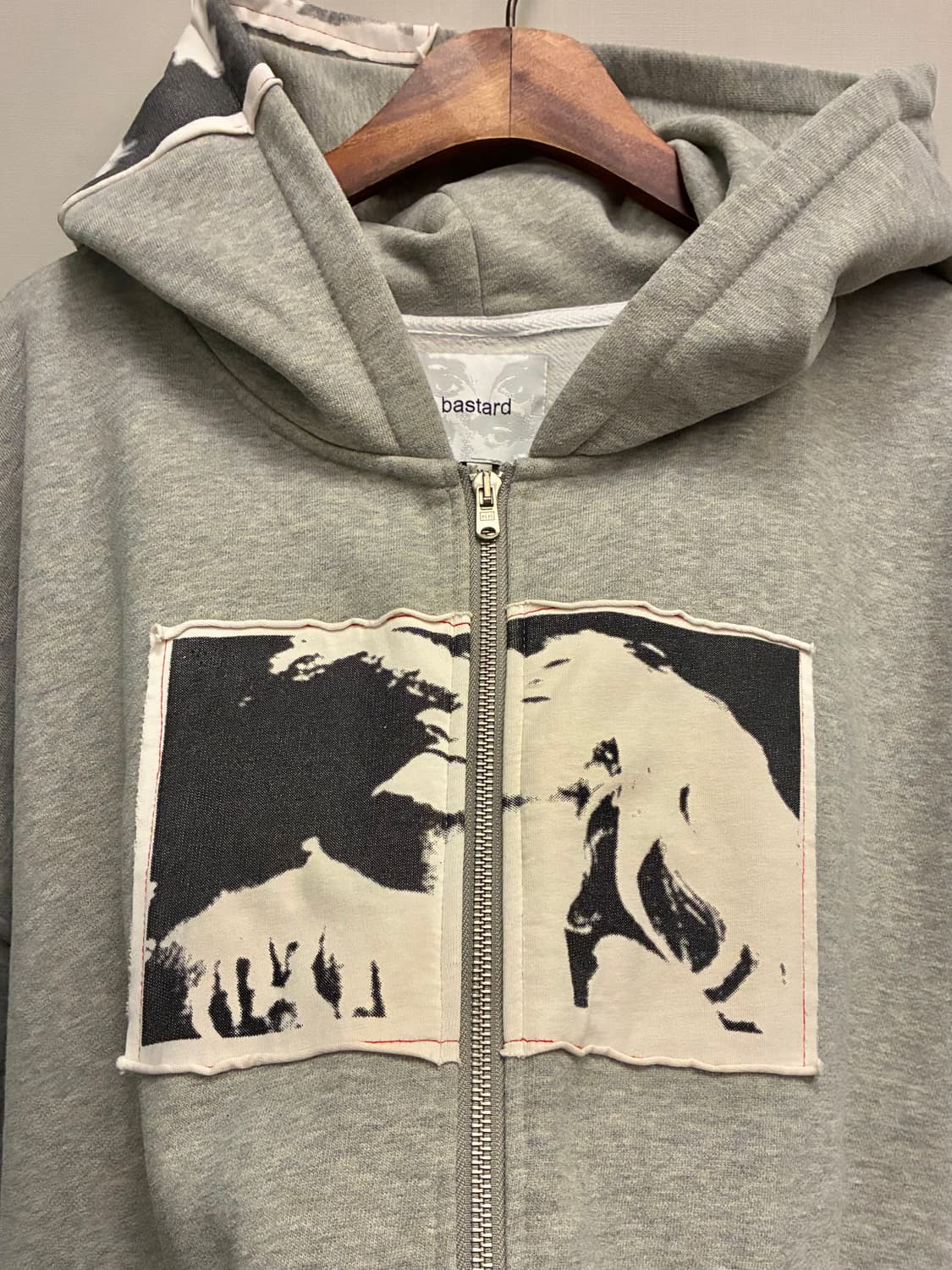 (M/105)Bastard 바스타드 펑크 프린트 오버핏 후드집업 니키 상품이미지4