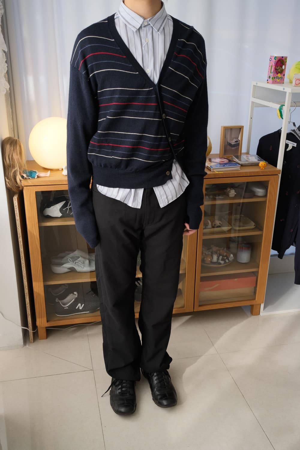 Asymmetric button cardigan 상품이미지2