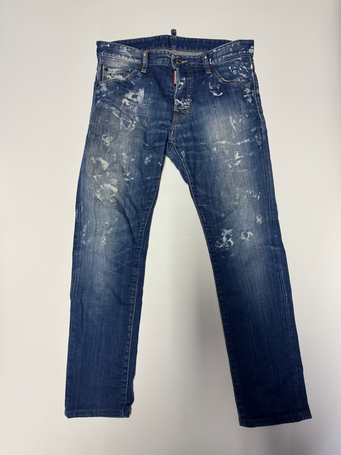 희귀!! 여성 디스퀘어드2 페인트 워싱 버튼 데님팬츠 상품이미지1