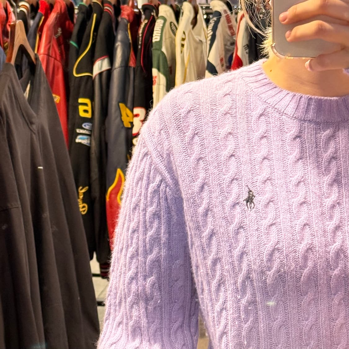 [NO.9] 폴로 꽈배기 니트 연보라 상품이미지4